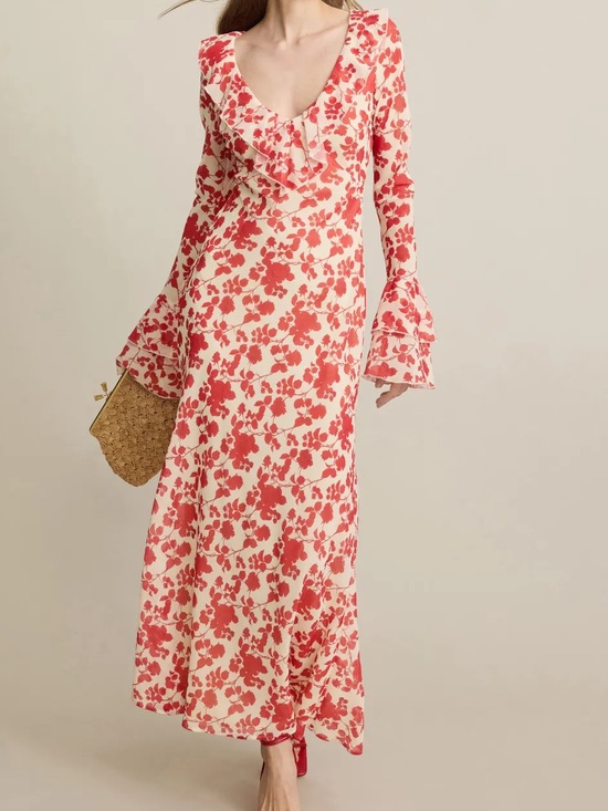 Sister new york Dresses & Skirts - Sister New York Shellona Floral Maxi Dress Romantic Cottagecore Bell Sleeve
